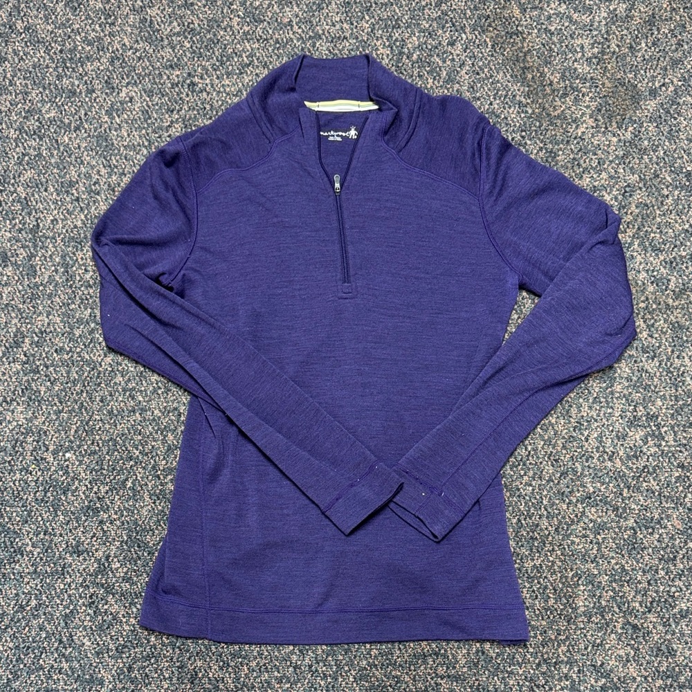 Smartwool Purple Merino 1/4 Zip Pullover